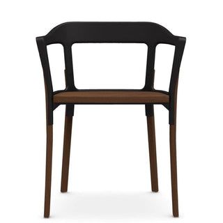 Magis Steelwood Chair with arms Magis American walnut/Black - Buy now on ShopDecor - Discover the best products by MAGIS design
