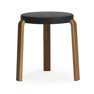 Normann Copenhagen Tap polypropylene stool with walnut legs h. 43 cm. Normann Copenhagen Tap Black - Buy now on ShopDecor - Discover the best products by NORMANN COPENHAGEN design