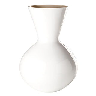 Venini Idria 706.42 opaline vase h. 36 cm. Venini Idria Milk-White Inside Grey - Buy now on ShopDecor - Discover the best products by VENINI design